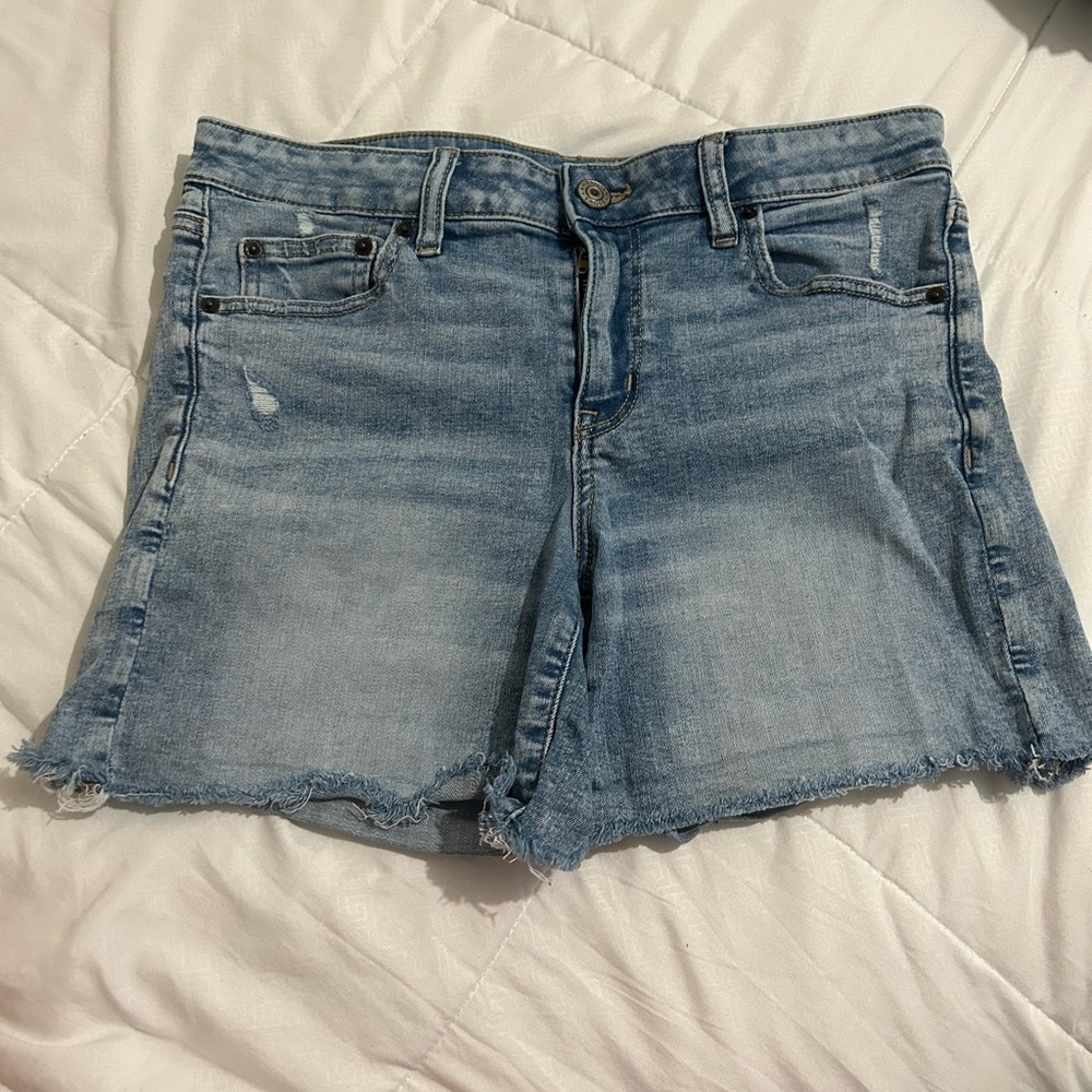 Distressed Denim Shorts